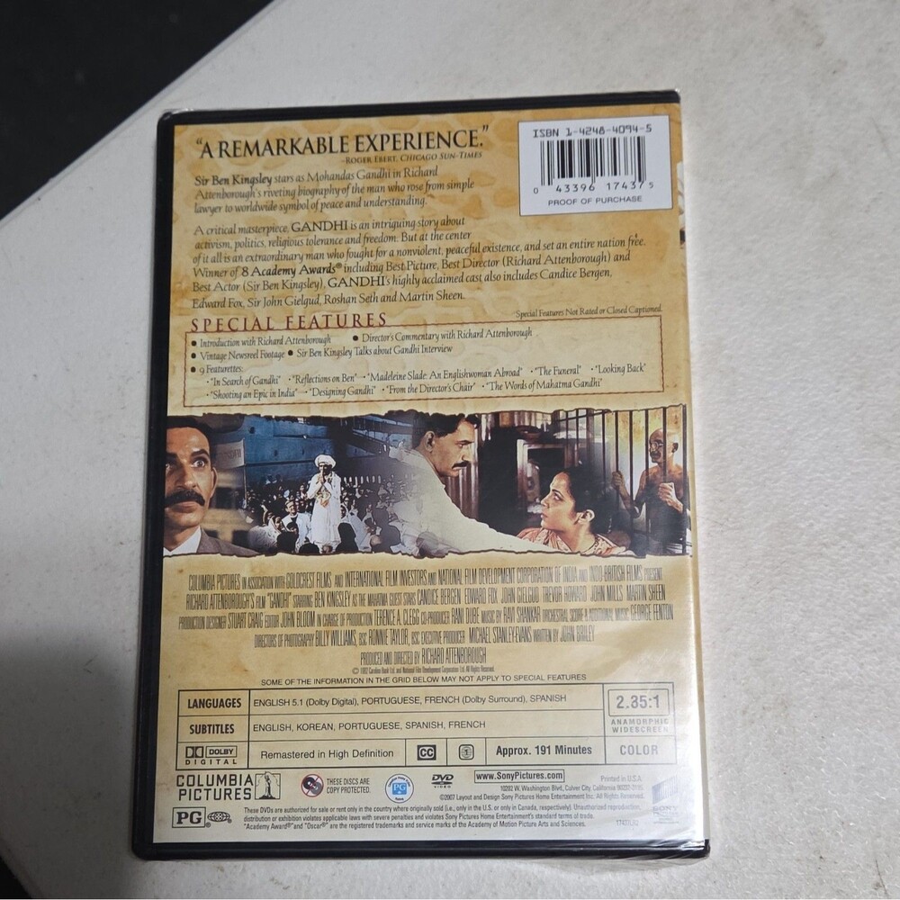 Columbia Pictures Gandhi DVD 25th Anniversary Collector's Edition Widescreen - Picture 2 of 3